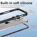 New Aluminum Frame Metal Bumper Frame Slim Hard Case Cover for iPhone17Pro MAX, Metal Frame with Soft Inner Bumper, Raised Edge Protection (Orange, for iPhone17Pro Max)