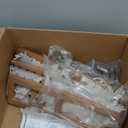 VaeFae Teak Wood Floating Shelves Bathroom, Foldable Wooden Rack Wall Mount, 2 Shelves