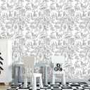 2 x Timeet 17In  78.7In Peel and Stick Wallpaper for Bedroom Funny Wall Paper Removable Self Adhesive Contact Paper Black and White Wallpaper Decor
