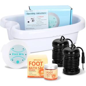 Ionic Foot Bath Detox Machine, Ionic Foot Spa Detox 30 Min at Home with 2 Ion Arrays, Aroma Salt Gift - Easy 1-Button Operation