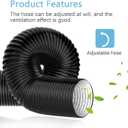 Dryer Vent Hose, 6" Insulated Flexible Duct 8FT with 2 Duct Clamps, Heavy-Duty Three Layer Protection for HVAC Ventilation, Duct Fan Systems