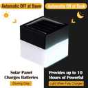 Hicarer 12 Pack Solar Fence Post Cap Lights 2in x 2in Solar Post Cap Fence Lights for Garden, Gazebos, Street Wall (White)