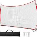 16x10FT Barricade Backstop Net, Sports Netting with Upgrade Steel Frame