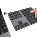 JOYEKY Bluetooth Number Pad, Wireless Numeric Keypad, USB-C Rechargeable External 34-Keys Numpad, Financial Data Entry Keyboard for iMac, MacBook Air/Pro, PC Desktop, Laptop Notebook