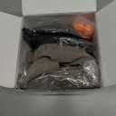 Sunany Travel Pillow, Inflatable Neck Pillow Used for Airplanes/Cars/Buses/Trains/Office Napping with Eye Mask/Earplugs (Gray) (Medium, Grey)