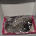 FAELBATY 14" Bob Wig, Brown Grey Ombre, Heat Resistant Synthetic Wig, Cosplay Wig for Women, Shoulder Length, Dark Roots, Natural Hair