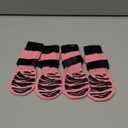 DOK TigerToes Premium Non-Slip Dog Socks for Hardwood Floors - Extra-Thick Grip That Works Even When Twisted - Prevents Licking, Slipping, and Great for Dog Paw Protection (Sassy Pink, Medium)