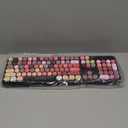 FOPETT Keyboard and Mouse Sets, Wireless, Reliable 2.4 GHz Connectivity for PC,Laptop,Smart TV and More (Black Colorful)