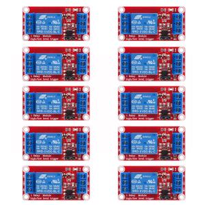 10pcs DC 5V Relay Module - 1 Channel Relay Switch Board with Optocoupler Isolation, High or Low Level Trigger