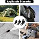 Zipper Replacement Kit Universal Double-Sided Zipper Slider Repair Kit 9 Pack 3 Different Size Black Zippers Fix Repair Kit for Jackets, Backpack, Coats, Tents, Luggage, Bags