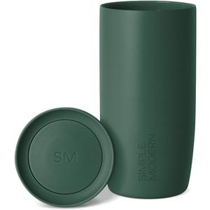 Simple Modern Travel Coffee Mug Tumbler with 360 Lid | Ceramic-Lined Insulated Stainless Steel Cold Brew Iced Coffee Cup | Gifts for Women Men Her Him | Voyager Signature | 16oz | Forest