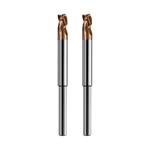 2Pcs 1/4in Reduced Shank for Router,5/16in 37Helix Solid Carbide End Mill for Aluminum,3 Flute, AlTiN+TiSiN Coated Bits Tool for Aluminum and Other Non-Ferrous Materials
