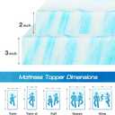 Sweetcrispy Mattress Topper Twin, 2 Inch Memory Foam Gel Infused Cooling Toppers Pad for Twin Size Bed, Sleeper Sofa, RV, Camper, CertiPUR US Certified, Ventilated and Breathable, Blue