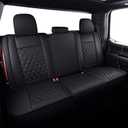 Aierxuan Rear Car Seat Covers Custom Fit 2009-2026 Ford F150 and 2017-2026 F250 F350 F450 Super Duty Crew Cab Pick-up Truck, Automotive Vehicle Cushion with Waterproof Leather (Black)