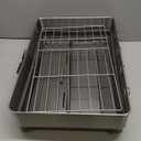 simplehuman Large Capacity Dish Drying Rack with Stainless Steel Frame, 360 Easy Drain Swivel Spout, Utensil & Wine Glass Holder, Anti-Residue Coating, Moisture Control Surface, Grey, Pre-owned, Missing Parts