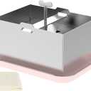 Stainless Steel Tofu Press with Presser Towel & Drip Tray  DIY Tofu Maker for Homemade Firm Tofu, Paneer & Cheese  Effortless Water Removal for Enhanced Texture & Flavor (6.3 x 4.72 Inches, Silver)