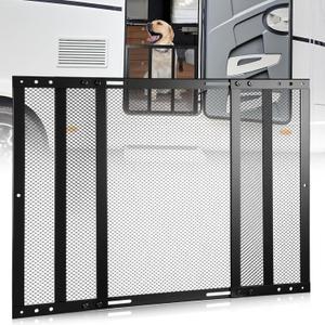 Gisafai 18 Inch High Adjustable RV Entry Screen Door Protector Grille for Dogs, RV Screen Door Guard Widths Adjusts from 22"- 31.5", Alloy Grill Defender for Camper