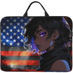 Custom Laptop Bag for Men Women Double Side Design,Personalized Hand Computer Protective Case Customized Gift Friends Lovers (American Cool Girl)