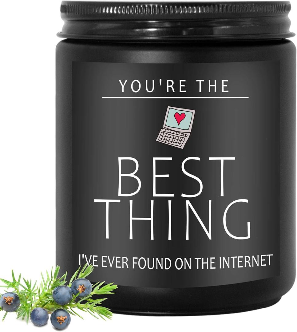 Funny Birthday Gifts For Men, Unique Anniversary Valentines Day Candle Gifts For Him, Boyfriend, Husband, Natural Soy Wax 7oz Candles (You Are The Best Thing)