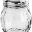 New Star Foodservice 22377 Glass Swirl Cheese & Crushed Red Pepper Shaker with Stainless Steel Perforated Top, 6-Ounce, Set of 12