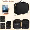 Travel Jewelry Case Organizer for Women, Jewelry Storage Book with Small Pouch, Travel Jewelry Bag Case for Traveling Necklace, Earrings, Rings, Bracelet Organizer (Black)
