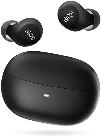 QCY HT07 Multi-Mode Active Noise Cancelling Wireless Earbuds, AI-Enhanced Calls Bluetooth Headphones with 6 Mics, Anti-Wind Noise, Transparency, App for Custom EQ, 32H Playtime, Bluetooth 5.2