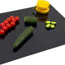 Tempered Glass Cutting Board for Kitchen, Black Cutting Board for Countertop, Dishwasher Safe, Scratch Resistant, Heat Resistant, Shatter Resistant (24"x18")