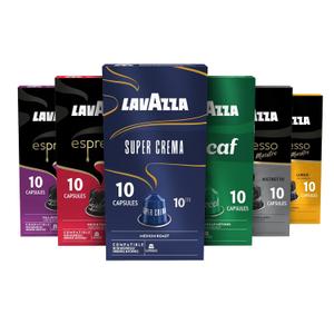 Lavazza Espresso Favorites Collection of Aluminum Capsules Compatible with Nespresso* Original Machines, Contains Light, Medium, and Dark Espresso Roast (60 Capsules) (EXP 12/30/26)
