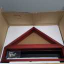 Large Military Shadow Box Solid Wood Burial Flag Display Case for American Veteran Flag Display Fit a Folded 5'x9.5' Flag Military Flag Display Case, Mahogany Finish