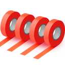 GUFJUCH 800FT Orange Flagging Tape, Non-Adhesive Survey Tape, for Marking Tree, Hunting Trail, Boundaries and Hazardous Areas, Surveyors Tapes Plastic Neon Ribbon 4 Rolls 0.78'' X 200