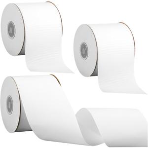 Suncalla White Grosgrain Ribbon 3 Inch x 75 Yards Solid Wide White Ribbons for Gift Wrapping DIY Large Cheer Hair Bows Making Wedding Parties Crafts Sewing Hair Accessories Bridal Bouquets Decoration
