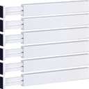 6-Pack Drawer Dividers - 2.6 Inches High, Adjustable 16 to 22 Inches Bamboo Drawer Organizer, Large Expandable Separator for Clothes, Dresser, Bedroom, Bathroom, Baby, Office, Kitchen Utensils, White