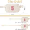 Uygafly Birthday Graduation Gifts for 5 6 7 8 9 10 11 12 13 14 15 16 Year Old Girl,Initials Fanny Pack Crossbody Bag for Girls Kids,Trendy Cute Purse Stuff - S,Cream
