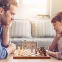 FanVince Chess Set 15" Wooden Board Game - Wood Sets with 2 Storage Bags and 2 Extra Queens - Gifts Box for Men Dad