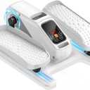 Under Desk Elliptical Machine, Electric Elliptical as Seen on TV for Seniors Adults with 15 Adjustable Speed, Quiet & Portable Electric Seated Pedal Exerciser with Remote Control & 5 Auto Mode (White)