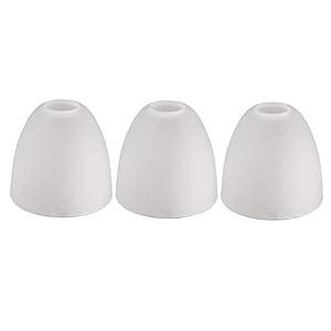 Giluta Bell Shaped Glass Shade Frosted Style Glass Shades Replacement for Ceiling Fan Light Wall Light and Pendant, Lipless with 1-5/8 inch Fitter Opening, 3 Pack