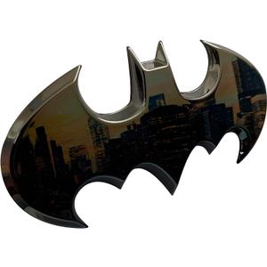 Fan Emblems Batman 3D Car Badge - 1989 Batwing Logo (Black Chrome: 3.8 x 1.8 x 0.2 inches)
