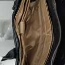 LOVEVOOK Laptop Tote Bag for Women, 15.6 Inch Waterproof Leather Computer Work Purse with Zipper for Teacher & Travel (Black)