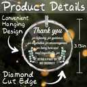 Thank You Gifts for Women Men, Employee Appreciation, Thank You Gift for Teacher Mentor Friends Leaders Employees Teachers Nurse Secretary - Boss Day Thanksgiving Day Christmas Glass Ornamen-46