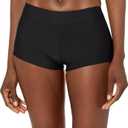 Catalina Women’s Banded Boyshort Swimsuit Bottoms, Medium, Black