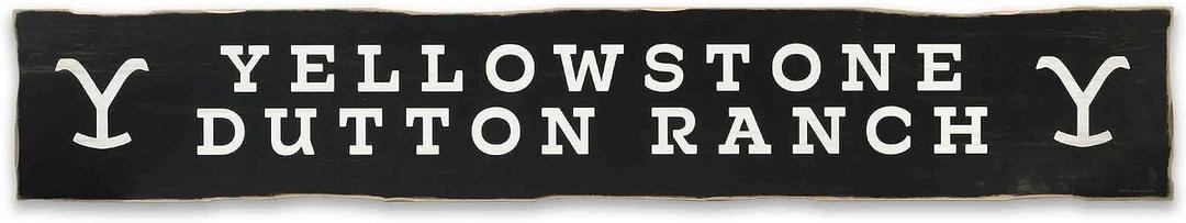 Yellowstone TV Show Dutton Ranch Horizontal Wood Wall Decor - Large Yellowstone Dutton Ranch Sign