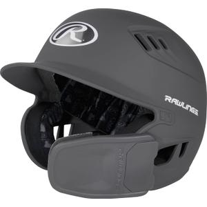 Rawlings R16 Velo Reversible EXT Batting Helmet | Reversible Face Guard (Junior (6 3/8" - 7 1/8"), Matte Graphite)