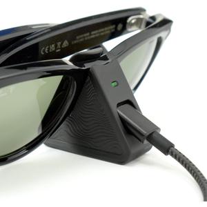 Charging Stand Compatible with Ray-Ban Meta Wayfarer and Headliner Smart-Glasses with USB-C, Black
