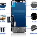 for iPhone 11 Screen Replacement 6.1 Inch, Diykitpl 3D Touch LCD Digitizer Replacement for A2111, A2223, A2221, with Repair Tools Kit+Magnetic Screw Mats+Screen Protector+Waterproof Frame Adhesive