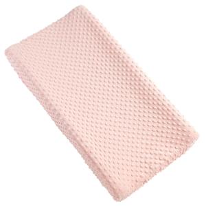 Solid Changing Table Pad Cover Cradle Sheet, Fits 32"/34''x16 Contoured Diaper Changing Pad, Ultra Soft Cozy Dots Plush Changing Table Covers, Breathable Wipeable Removable (Light Pink)