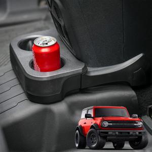 ABS for Bronco Dual Cup Holder Removable Rear Seat Cup Holder Fit for 2021 2022 2023 2024 2/4 Door Ford Bronco