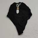 Milumia Women's One Piece Metal Cut Out Halter Swimsuit Sexy Deep V Neck Open Back Swimwear (Black), X