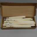 24 Pcs Flameless LED Taper Candles Battery Operated Candles 8.58'', 9.69'', 10.98'', 12.91'', 12.8'' Flameless Candlesticks Flickering for Halloween Christmas Church Wedding (Ivory)