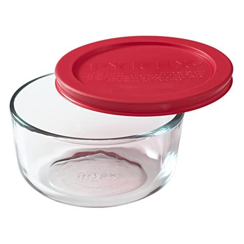 2 Pyrex Simply Store Glass Food Storage Containers with Plastic Lid