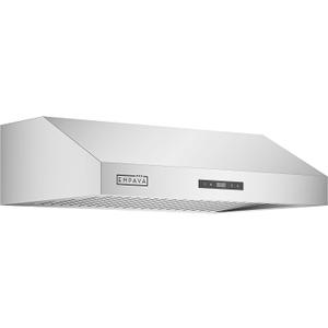 Empava Under Cabinet Range Hood, Ducted/Ductless(Charcoal-filter Sold Separately), Touch Control, 3-Speed, 400 CFM Stainless Steel, 30 in. RH07